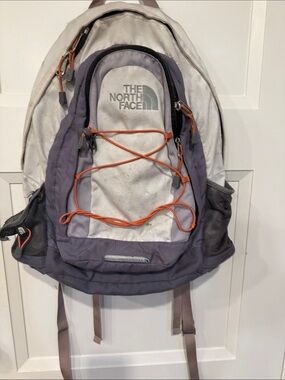 The North Face Gray, Purple & Orange Men's Backpack